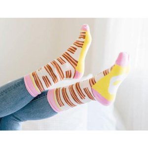 Bacon and Eggs Crew Socks